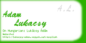 adam lukacsy business card